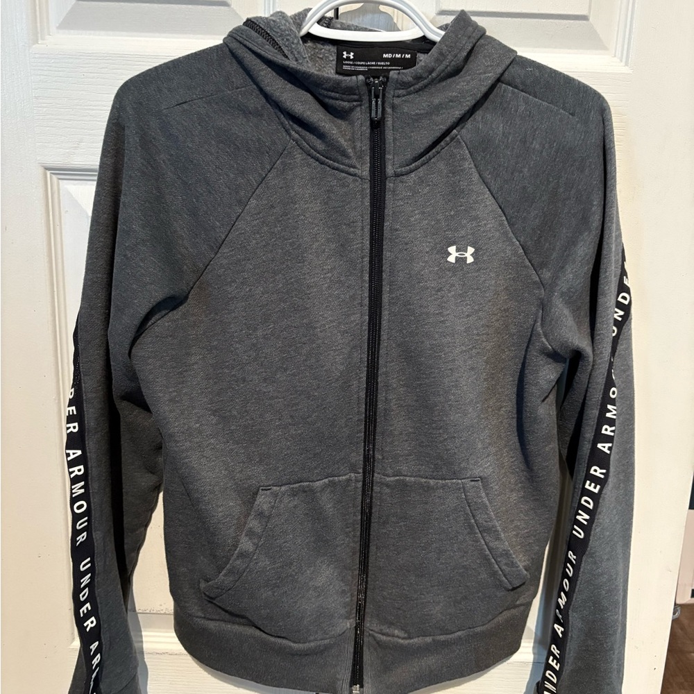 Under Armour Women's Charcoal Gray Full-Zip Hoodie
